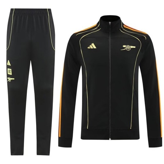 25-26 Arsenal UPB Black Football Tracksuits Long Jacket Suits