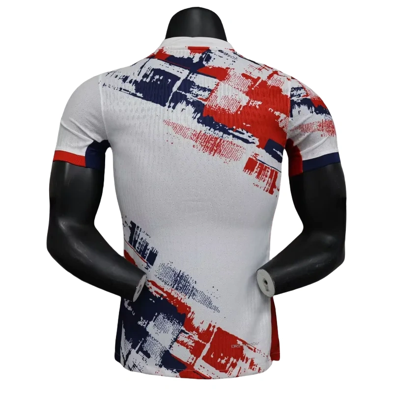 24/225 PSG Away Player version white red yellow blue Soccer Jersey