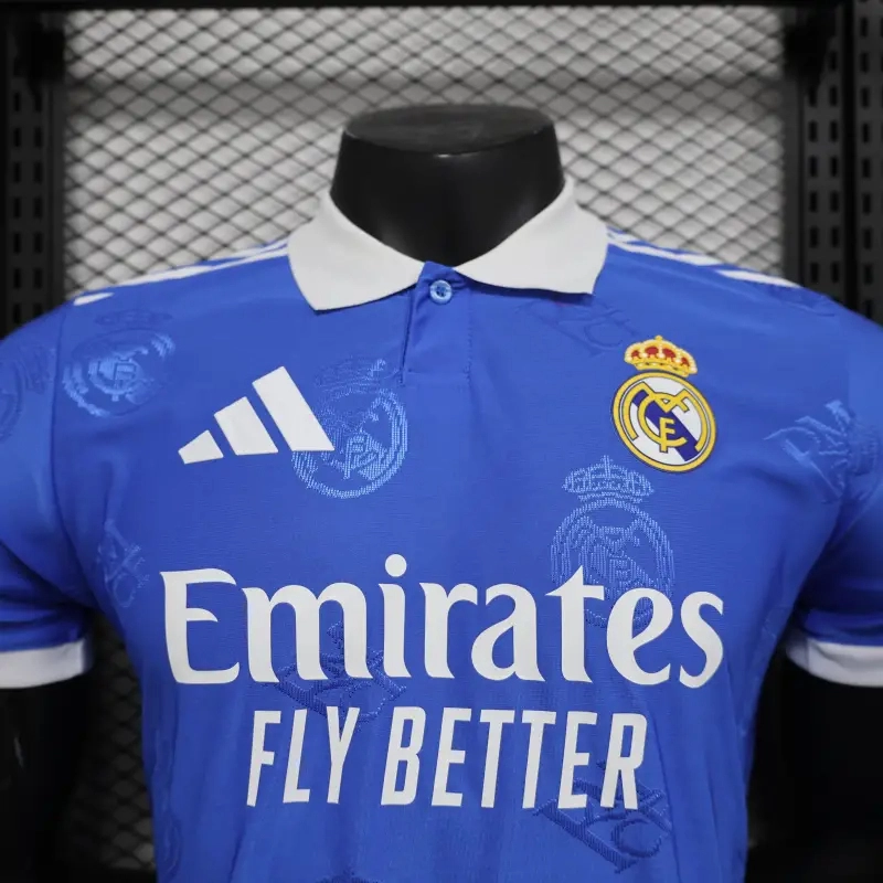 2025-26 Real Madrid Men's Polo Shirt Biue