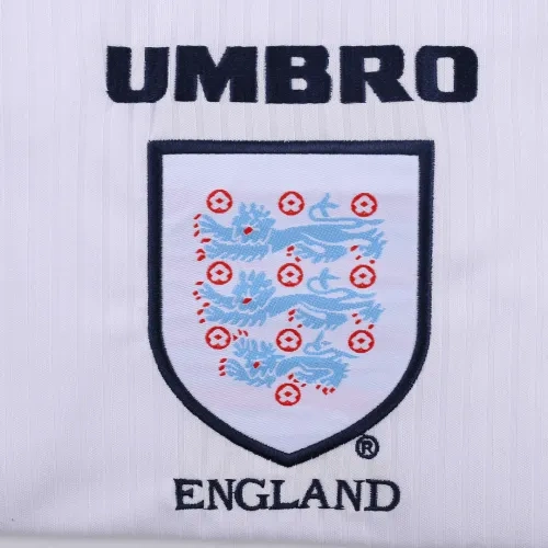 1998 England Retro Long Sleeve Jersey Home Replica World Cup