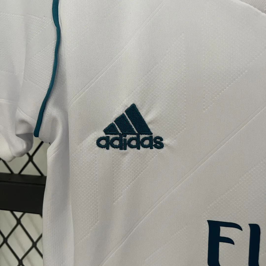 Real Madrid 17-18 Home Retro Kids Kit Soccer Jersey
