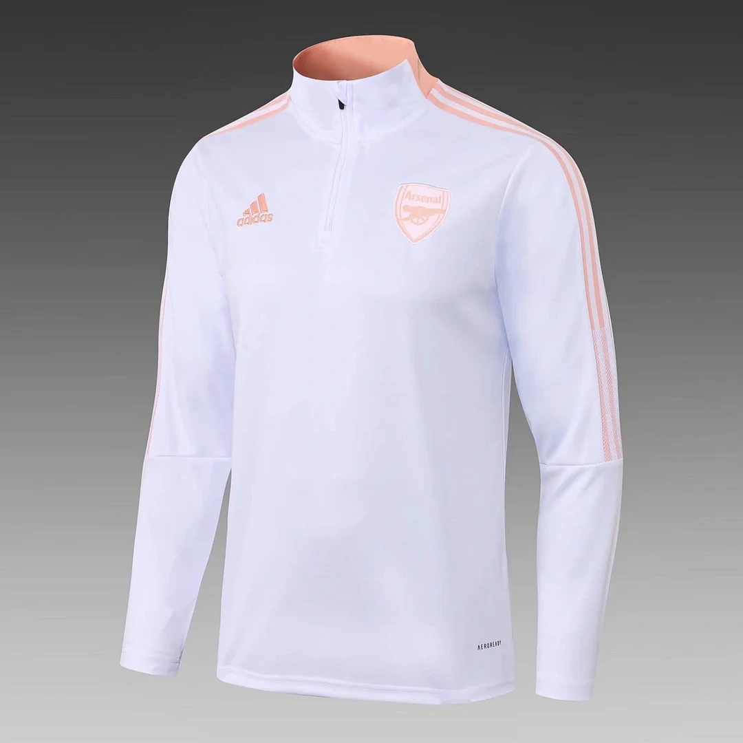 Arsenal Half-Pull Training Suit White Football Shirt 2021/2022
