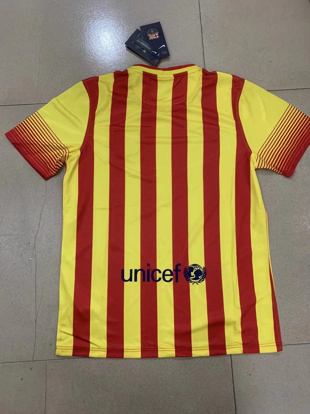 13-14 Barcelona Messi #10  XAVI #6 Retro Jersey Away