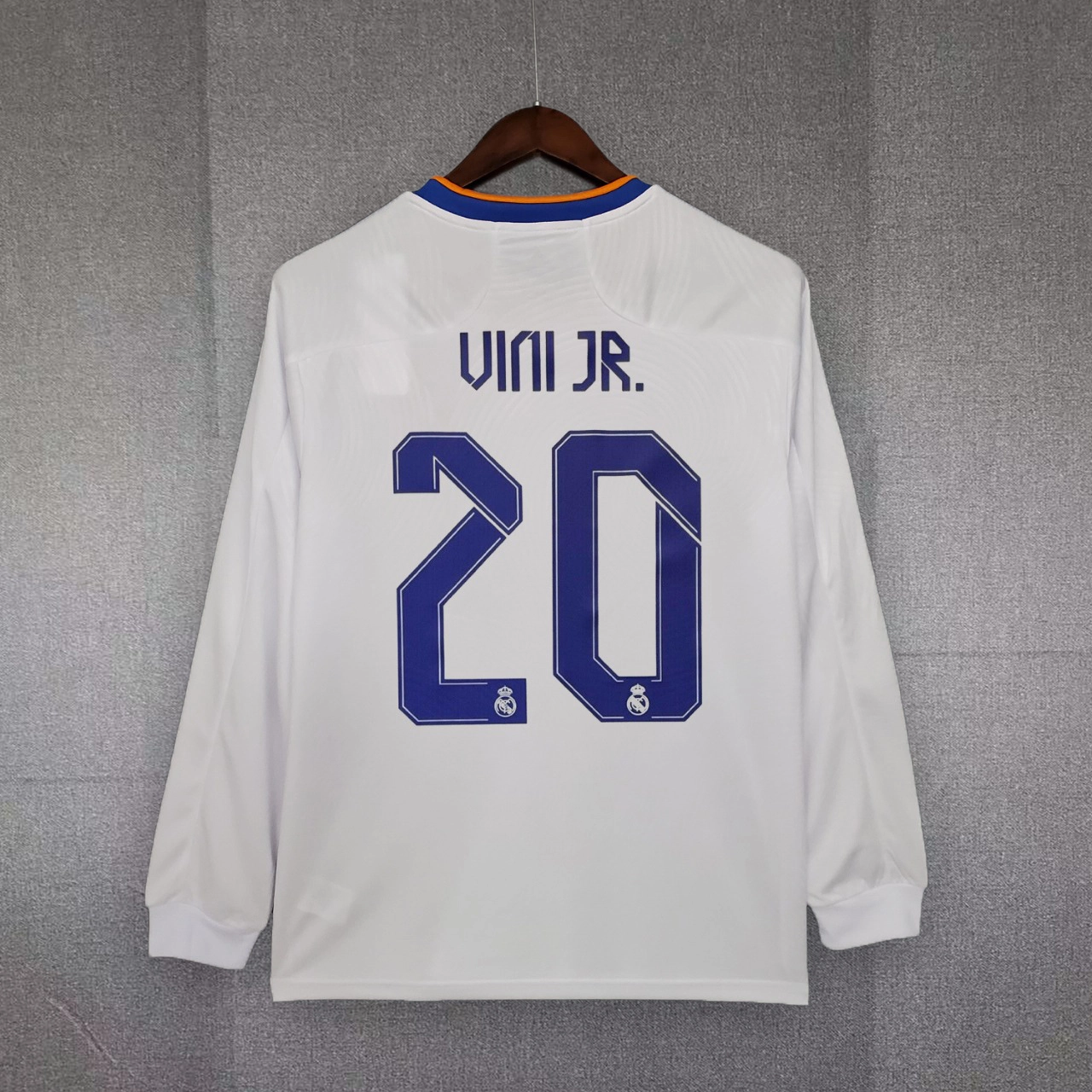 Real Madrid Home Soccer Jersey Retro Long Sleeve Shirt 21-22