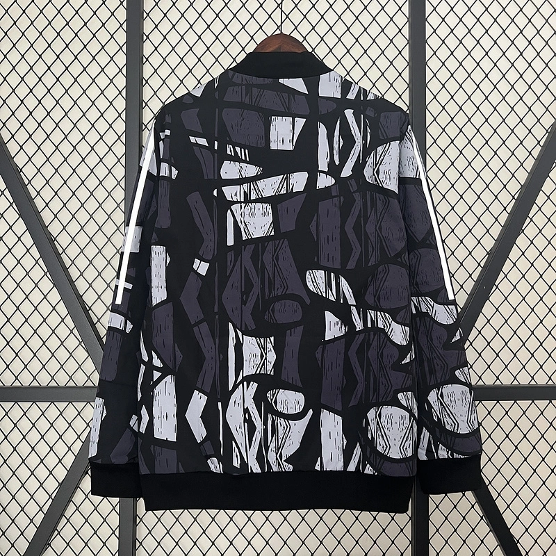 24-25 Arsenal Grey&black Windbreaker Jacket Football