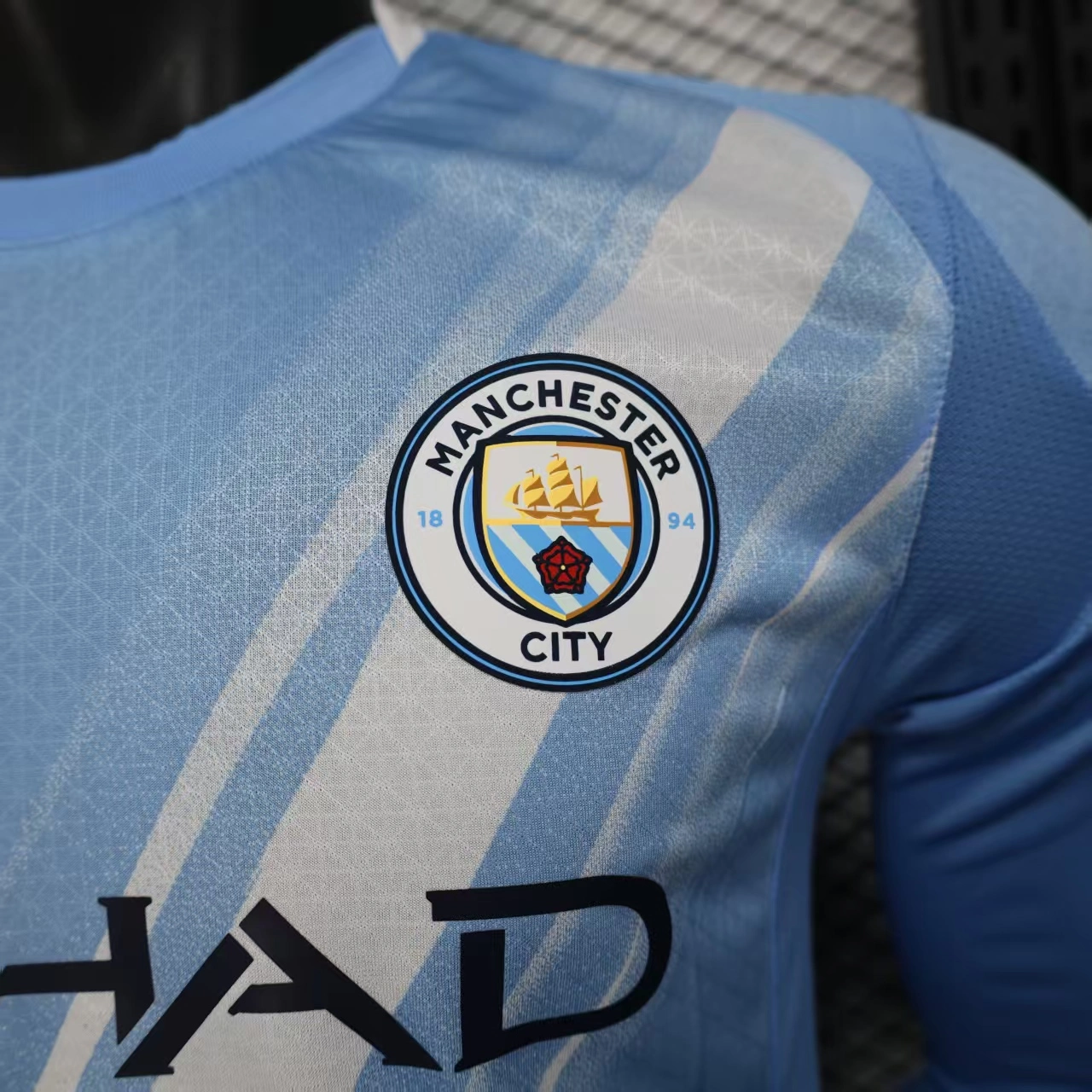 Manchester City Soccer Shirt Home Shirt player version Long Sleeve  2025-26