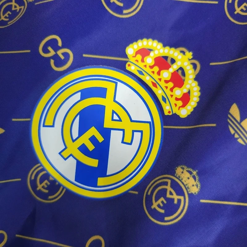 23-24 Real Madrid GUCCI joint Windbreaker Blue Football Shirt