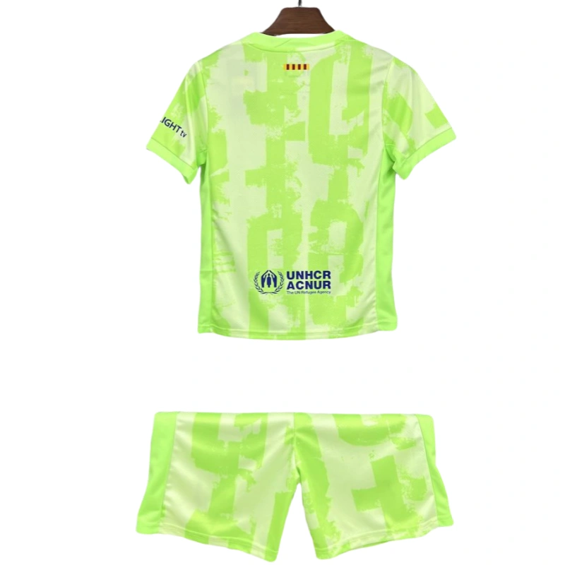 Barcelona Third Travis Scott Edition Kids Kits Youth Apparels Soccer Jersey 24-25